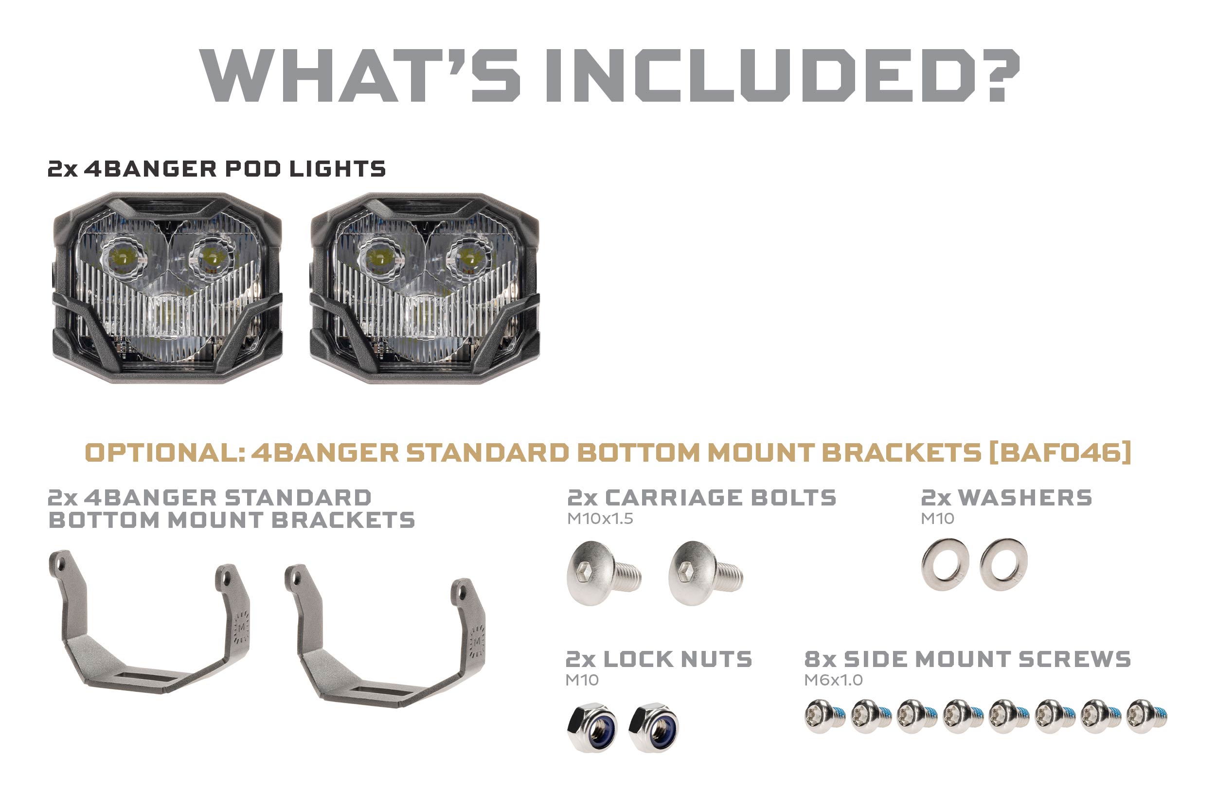 Moページ Morimoto 4Banger LED Ditch Light System: GMC Sierra 1500 (14-18)